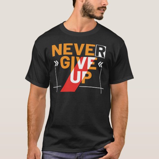 ネバーギブアップ Tシャツ (正面)