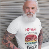 ネバーサプライムオールドマンバイクもしくは自転車に乗る人 Tシャツ