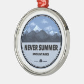ネバーサマーマウンテンズコロラドキャンピング メタルオーナメント (左)