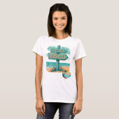 ネバーシーシェルズバイクレフティビーチ Tシャツ (正面フル)