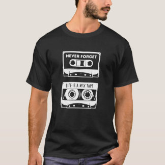 ネバーシ忘れャツ、ヴィンテージカセットテープ、フロッピー Tシャツ