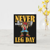 ネバースキップレッグの日の重量挙げトレーニング カード (黄色い花)