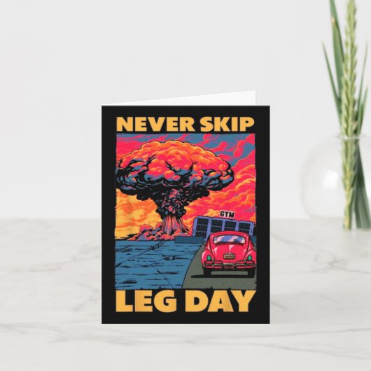 ネバースキップレッグデイウェイトリフティングボディビルジム カード (正面)