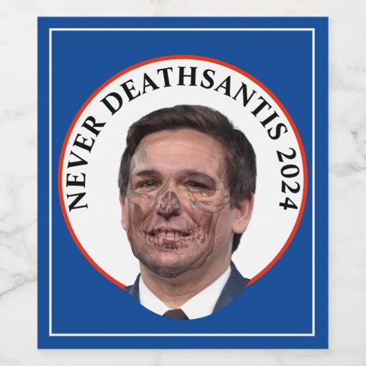 ネバーデスサンティススカル顔 ワインラベル (シングルラベル)