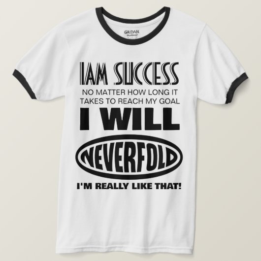 ネバーフォールド Tシャツ (デザイン正面)