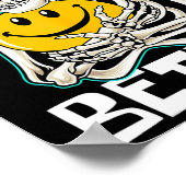 ネバーベタースケルトンおもしろいスカルハロウィーンコスム ポスター (角)