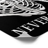 ネバーベタースケルトンおもしろいハロウィーンスカル ポスター (角)