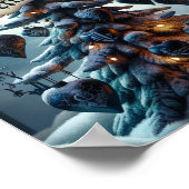 ネバーモアのゴシック様式のクリスマスツリーとハートレイヴン ポスター (角)