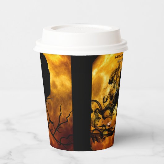 ネバーモアハロウィーンブラッククロウスペクター満月 紙コップ (左)