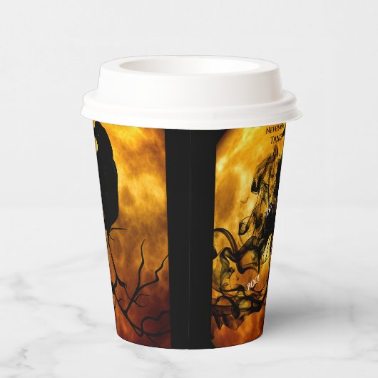 ネバーモアハロウィーンブラッククロウスペクター満月 紙コップ (右)