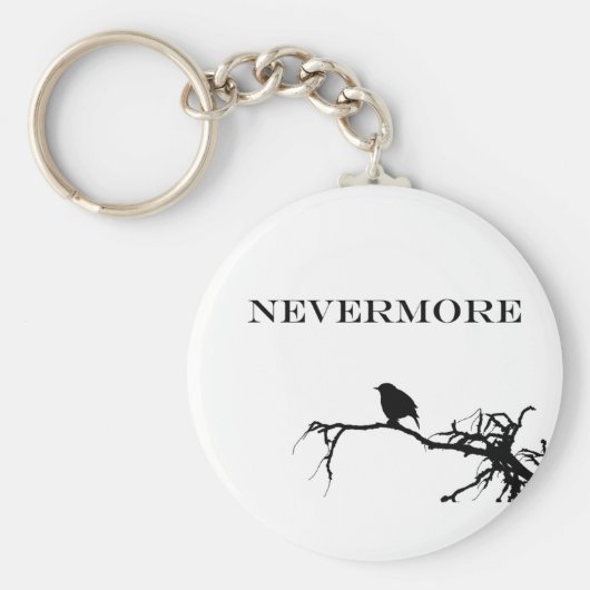ネバーモアラーベンポーブーダーアランポーデザイン キーホルダー (正面)