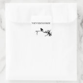 ネバーモアラーベンポーブーダーアランポー引用文 スクエアシール (バッグ)