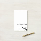 ネバーモアラーベンポーブーダーアランポー引用文 ポストイット (デスク上)