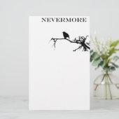 ネバーモアラーベンポーブーダーアランポー引用文 便箋 (スタンド正面)
