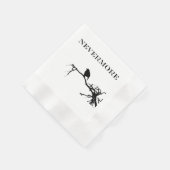 ネバーモアラーベンポーブーダーアランポー引用文 縁ありカクテルナプキン (角)