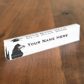 ネバーモアレイヴンオブエドガーアランポー デスクネームプレート (側面)