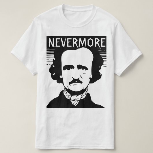 ネバーモア エドガー・アラン・ポー Tシャツ (デザイン正面)