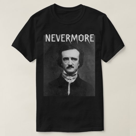 ネバーモア エドガー・アラン・ポー Tシャツ (デザイン正面)