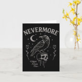 ネバーモア ラヴェン スカル アート, ゴシック エドガー アラン ポー カード (黄色い花)