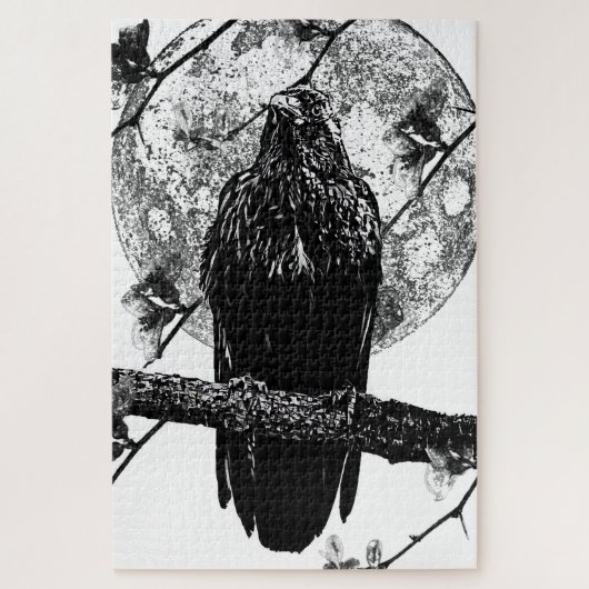 ネバーモア·レイヴンと月 ジグソーパズル (縦)