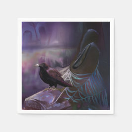 ネバーモア、レイヴン墓地ナプキンズ・ハロウィーン スタンダードカクテルナプキン