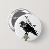 ネバーモア・レイヴン 缶バッジ (正面&裏面)