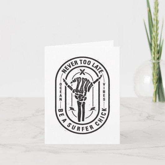 ネバーレイトスケルトンサーファーシック海ビベス カード (正面)