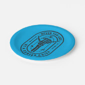 ネバーレイトスケルトンサーファーシック海ビベス ペーパープレート (アングル)