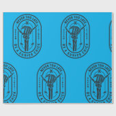 ネバーレイトスケルトンサーファーシック海ビベス ラッピングペーパー (フラット)