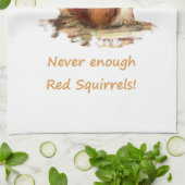 ネバーレッドリスおもしろい動物引用文かわいい キッチンタオル (折り畳み)