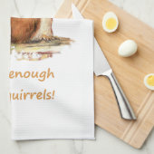 ネバーレッドリスおもしろい動物引用文かわいい キッチンタオル (四つ折り)