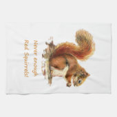 ネバーレッドリスおもしろい動物引用文かわいい キッチンタオル (横)