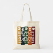 ネバー離れホーム&キス-愛犬家 トートバッグ (裏面)