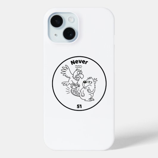 ネバー51 ビーバー vs イーグル Case-Mate iPhoneケース (裏面)