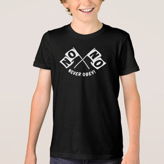 ネバー・オベイ! キッズTシャツ トライブレンドTシャツ (正面)
