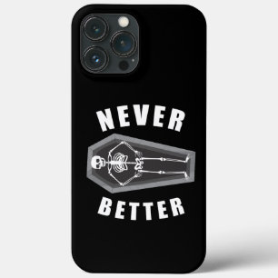 ネバー・ベター・デッド・インサイド・スケルトン・ハロウィン iPhone 13 PRO MAXケース
