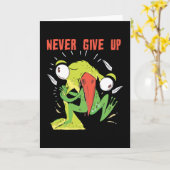 ネバ与えー・アップ・バード・アップ カード (黄色い花)