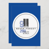 ネバ忘れー911グレイ世界貿易センター 招待状 (正面/裏面)