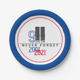 ネバ忘れー911愛国世界貿易センター ペーパープレート