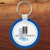 ネバ忘れー・ブルー911世界貿易センター キーホルダー (正面)