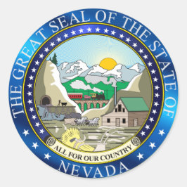 ネバ素晴らしダ州の印 ラウンドシール