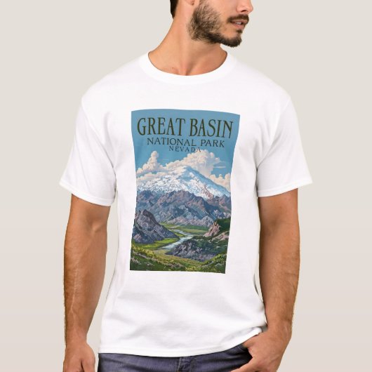 ネバ素晴らしダ州ベイスン国立公園 Tシャツ (正面)