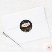 ネバ結婚したダ・ステッカーの素晴らしいラスベガスで ラウンドシール (封筒)