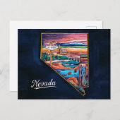 ネバ鮮やかダ地図アート ポストカード (正面/裏面)