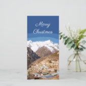 ネパールのナムチェバザールと山の景色 クリスマス (スタンド正面)