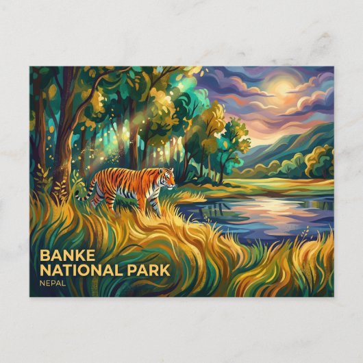 ネパールのバンケ国立公園 ポストカード (正面)