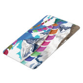 ネパールのヒマラヤ祈りの言葉の旗旅行ポスター マグネット (左側)