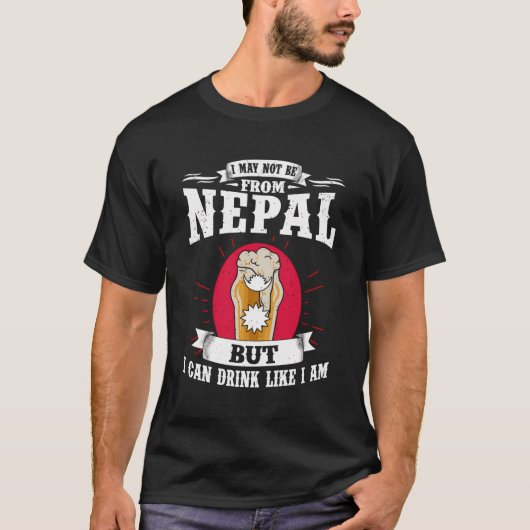 ネパールのルーツネパール伝統誇りを持ったネパールF Tシャツ (正面)