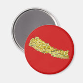 ネパールの地図マグネット マグネット (正面/裏面)