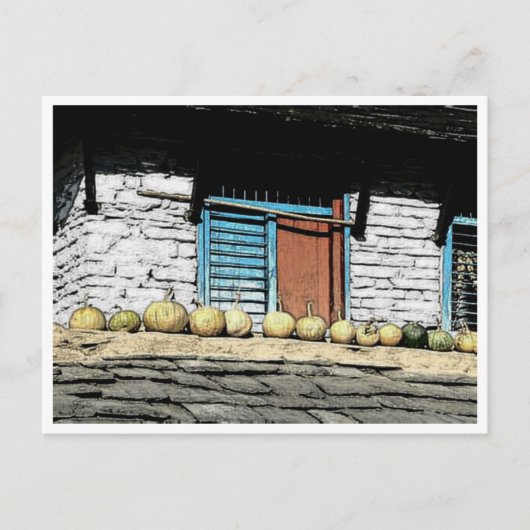 ネパールの屋根 ポストカード (正面)